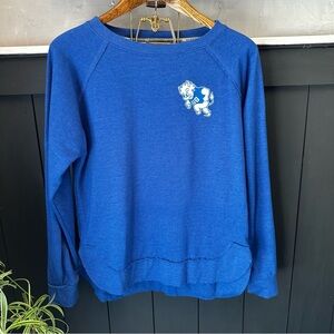 University at Buffalo Bulls UB Crewneck Blue White Throwback Logo‎ size L